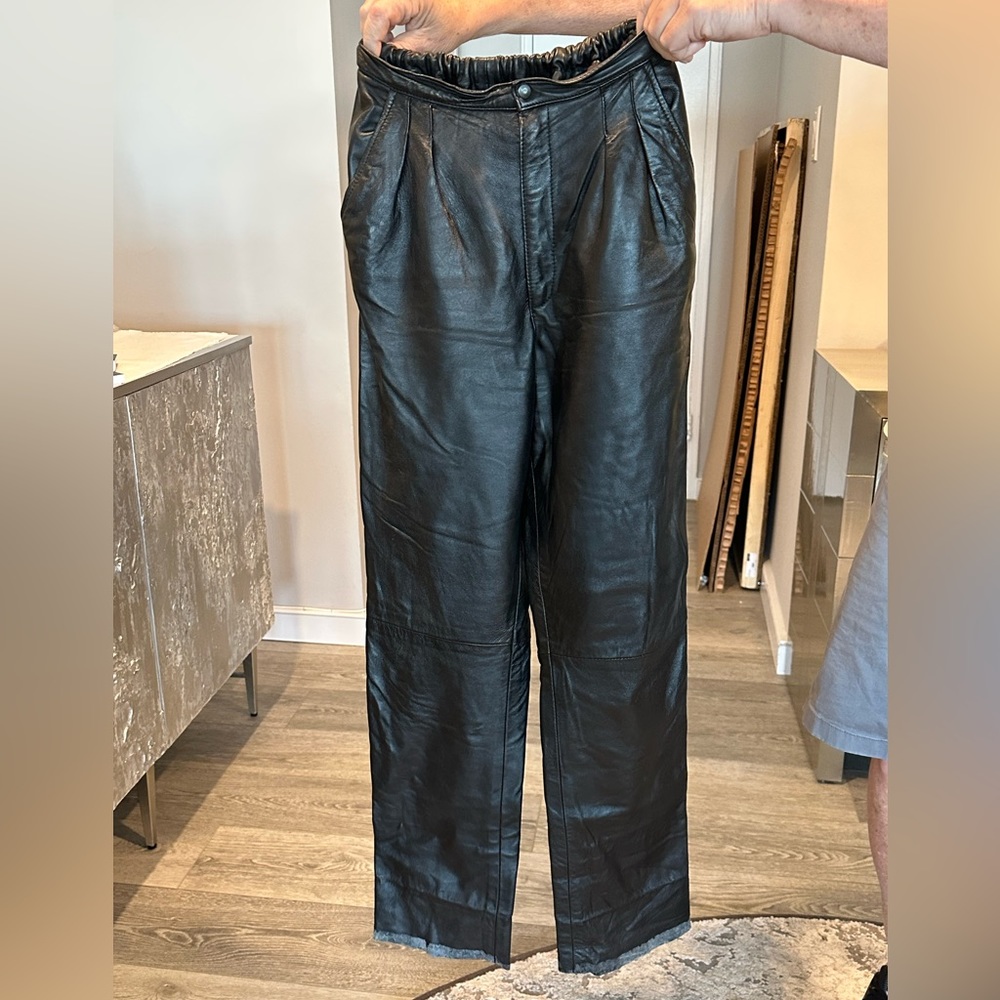 VTG 100% Genuine Leather Pants Sz 8